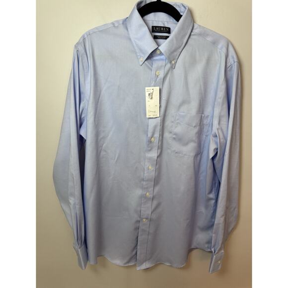 Lauren Ralph Lauren Button Down Shirt Blue Men's Sz 16.5 34/35 NWT $78 - Picture 1 of 9